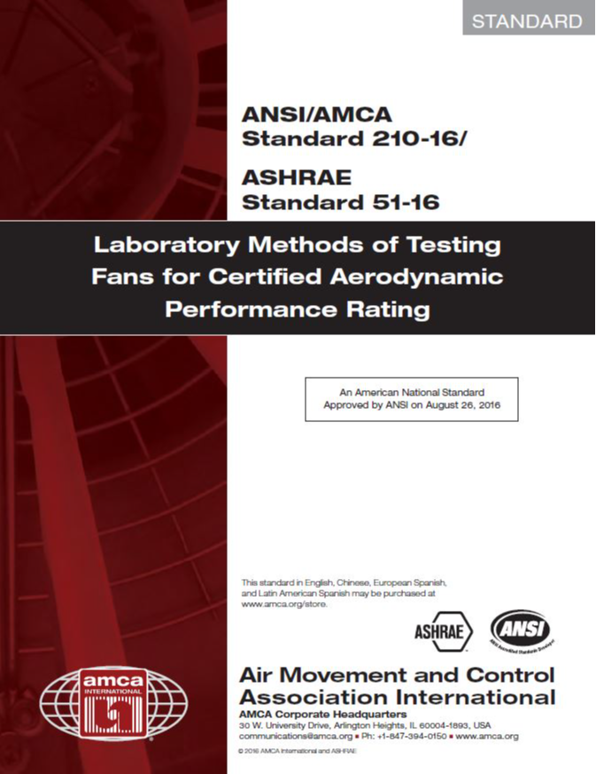 AMCA 210-16 Akredite  Fan Performans Test Laboratuvarı